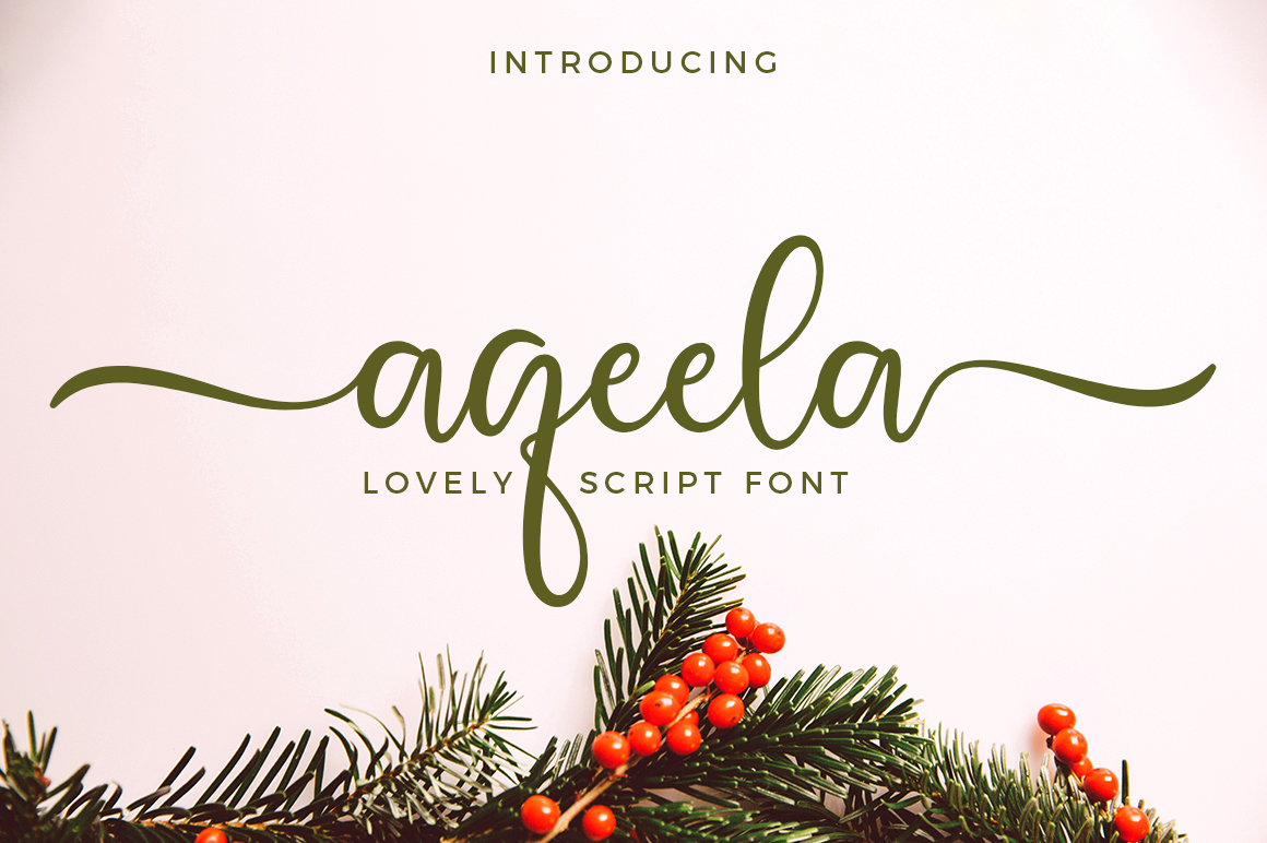 Aqeela — wedding font preview