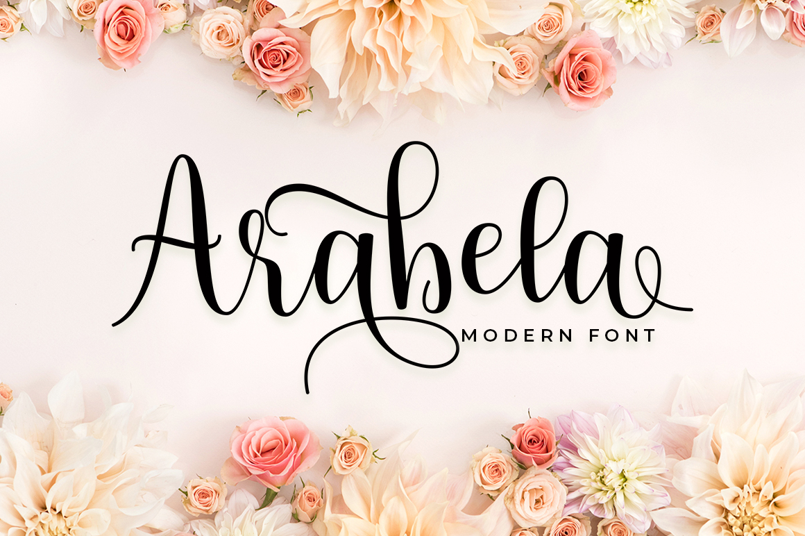 Arabela Script + Sweet Wedding — wedding font preview