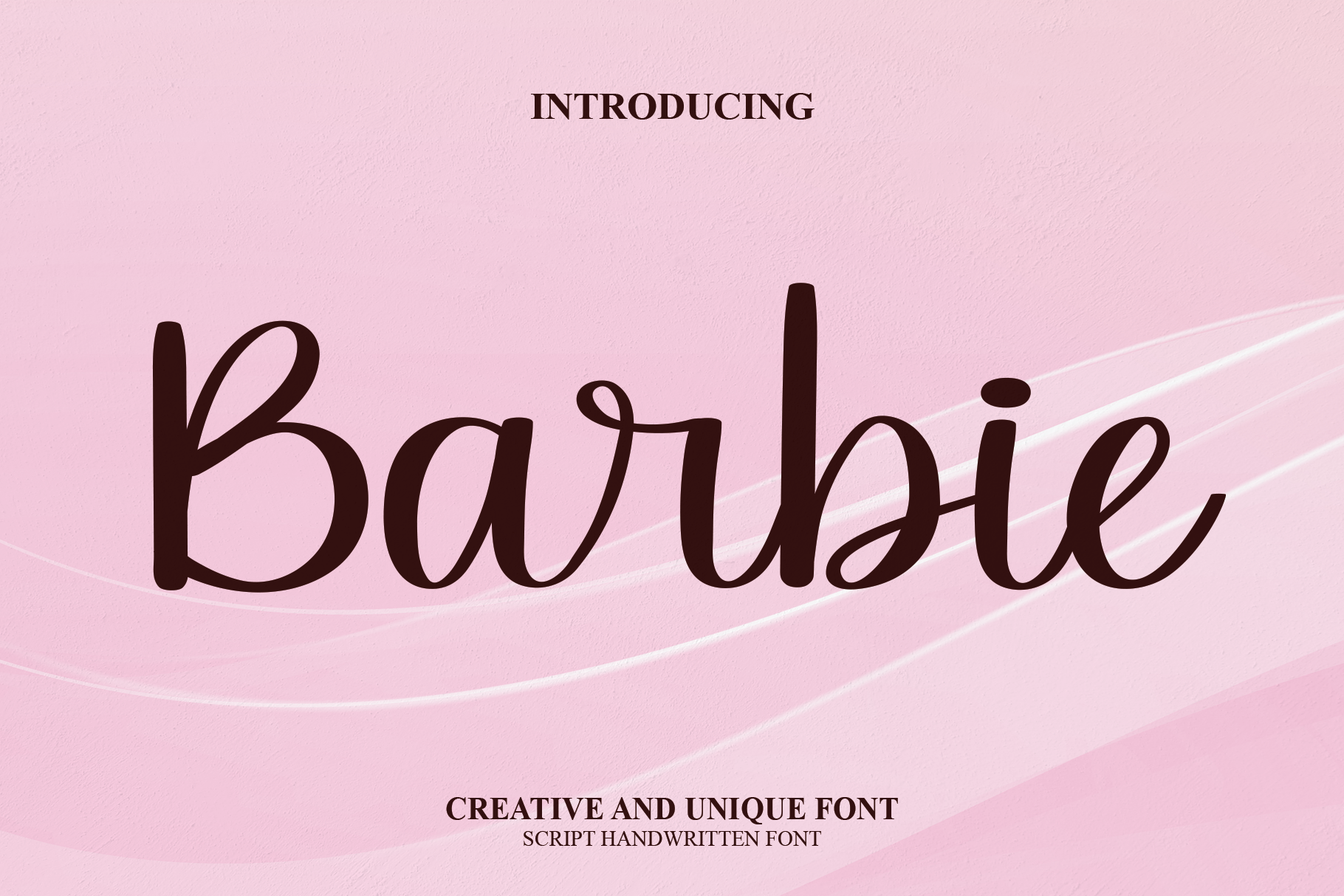 Barbie + The Cottage — wedding font preview