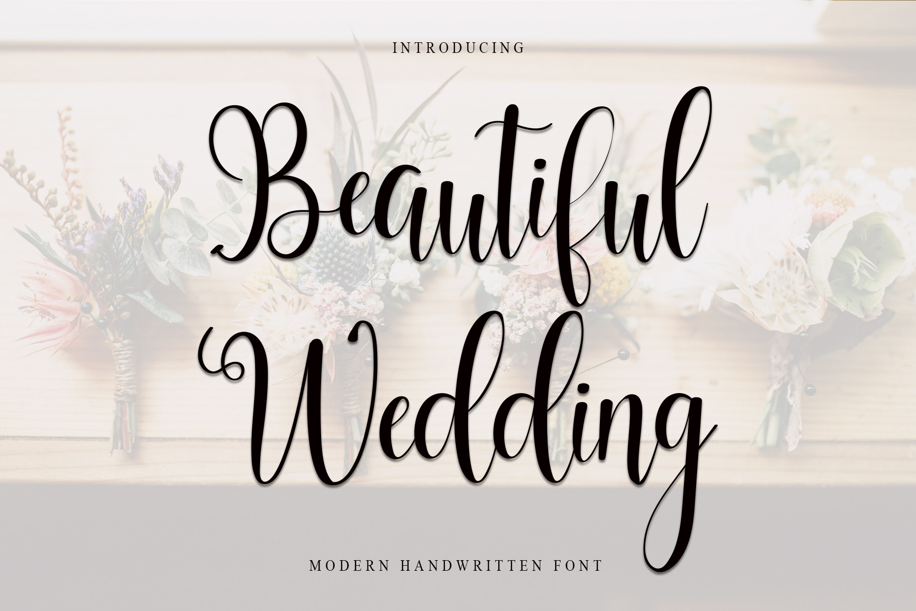 Beautiful Wedding — wedding font preview