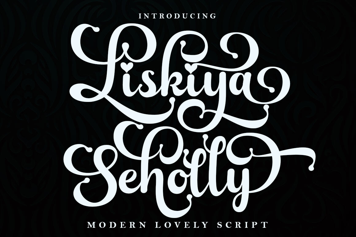 Liskiya Seholly + Mandalica — wedding font preview