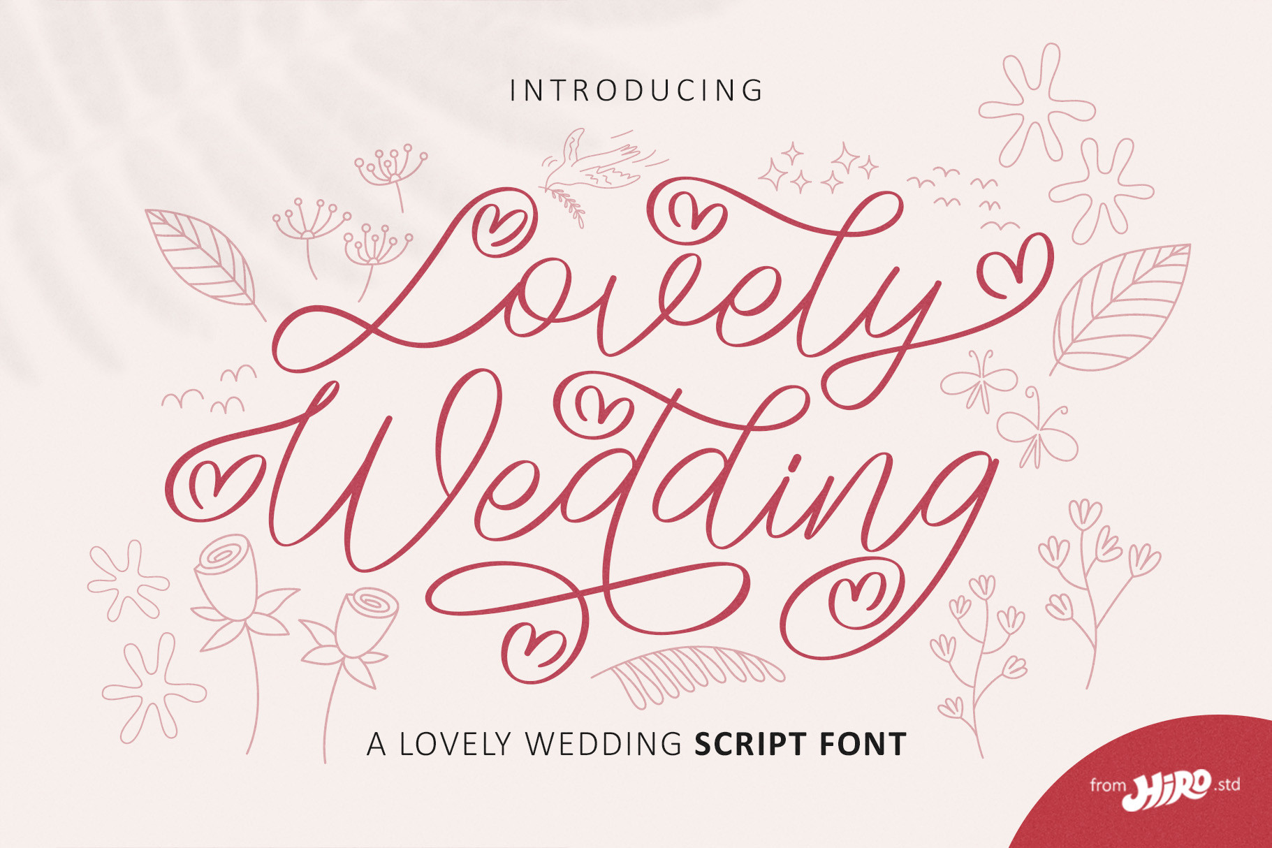 Lovely Wedding + Wedding Story — wedding font preview