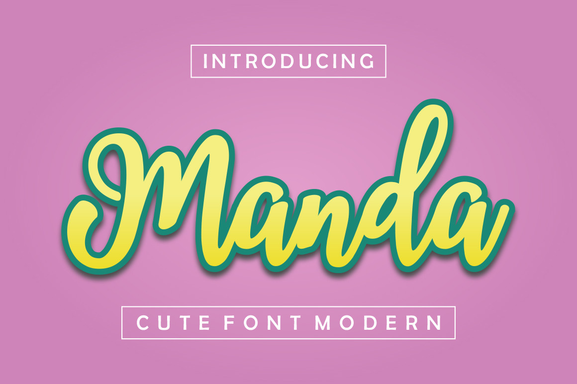 Manda — wedding font preview