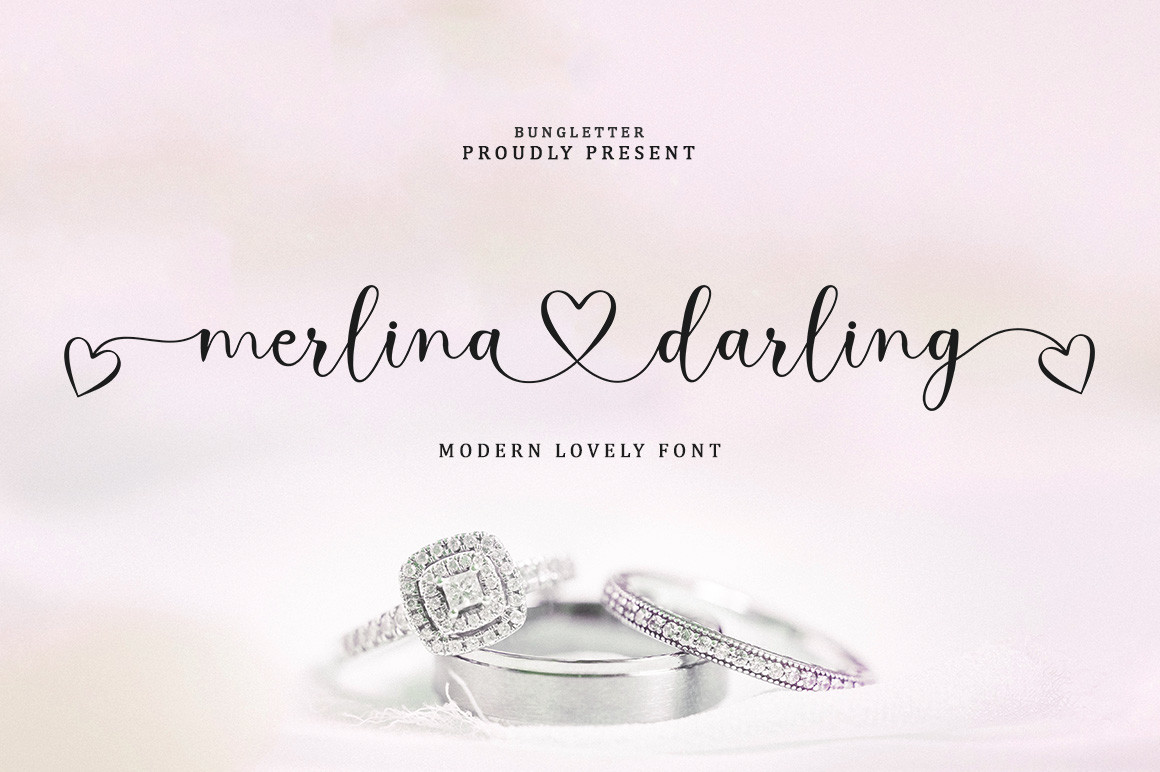 Merlina Darling + Aqeela — wedding font preview