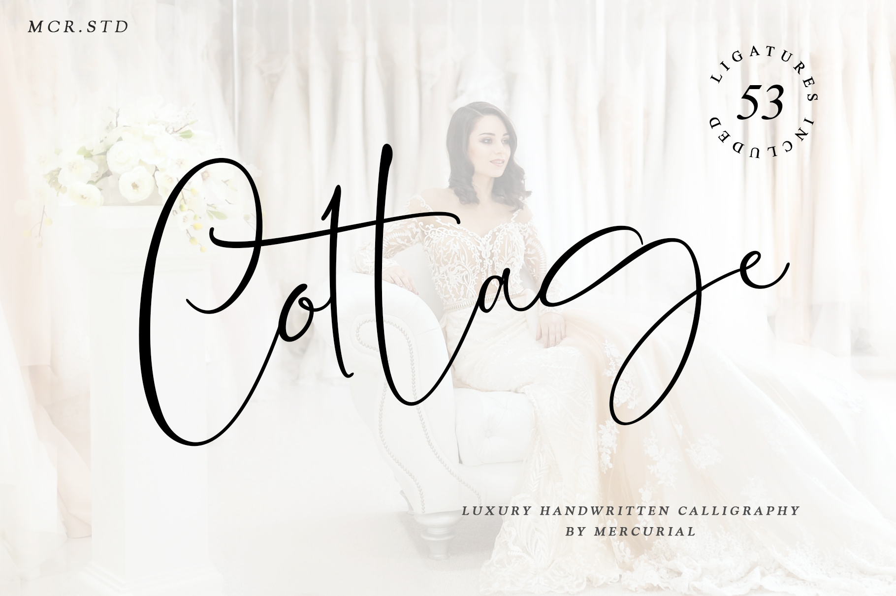 The Cottage — wedding font preview