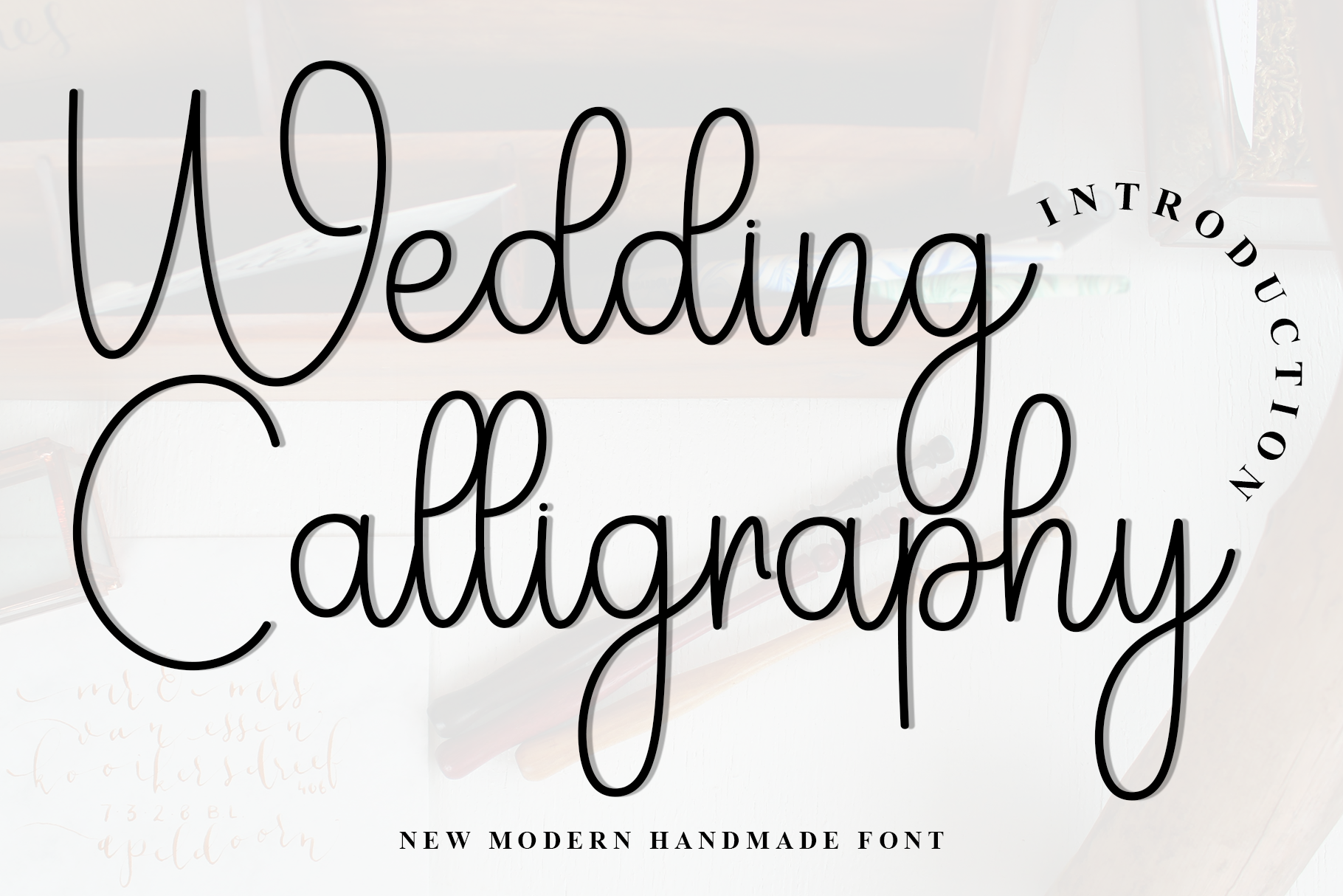 Wedding Calligraphy + Wedding Memories — wedding font preview